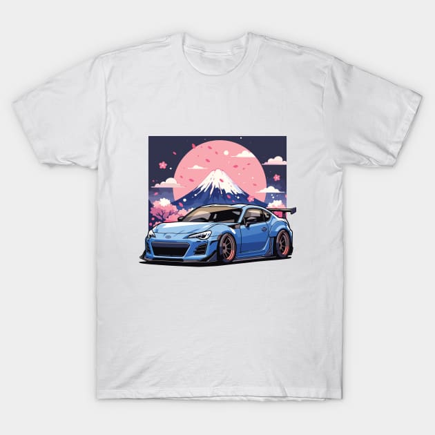 Subaru BRZ Car Art - Widebody Modified Stance JDM Car T-Shirt by JDM-Rey